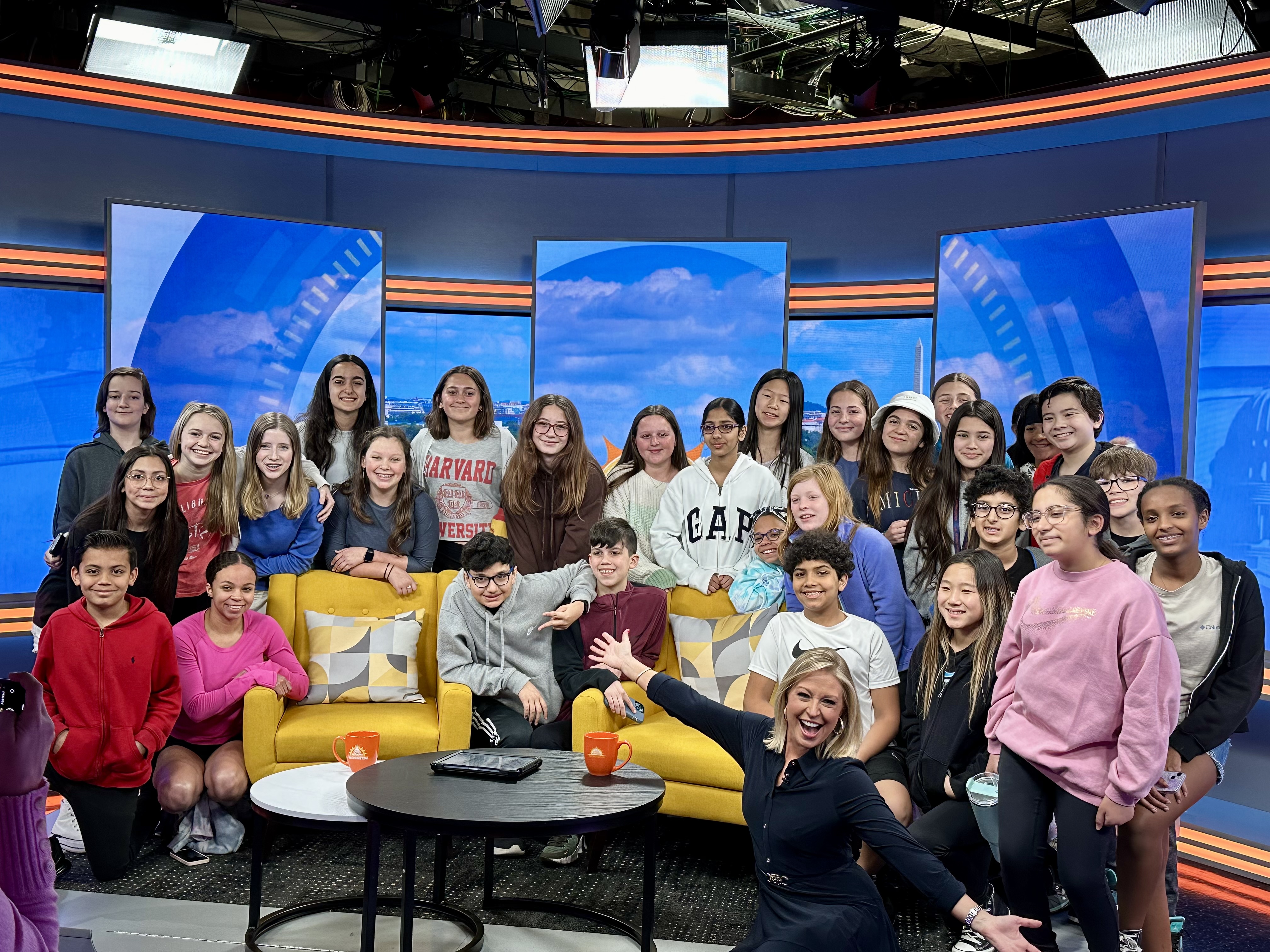 Eagle News Team on set