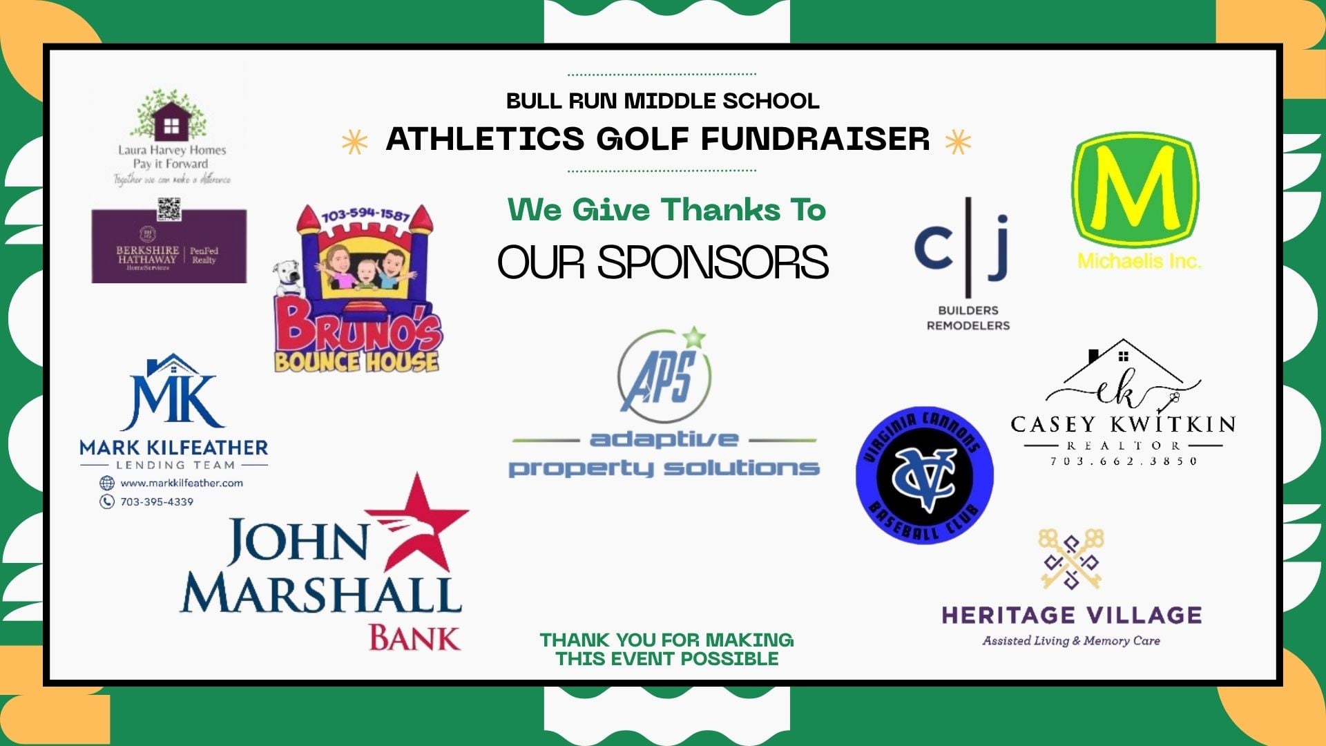 Golf Sponsor Thank You 